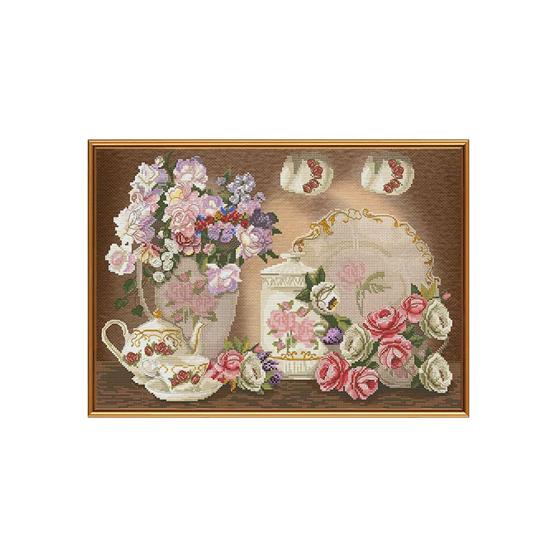 HHK3286 Rinkinys siuvinėjimui "Floral tea"