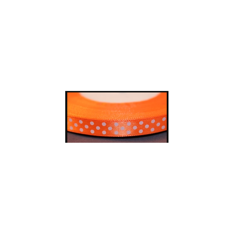 Dekoratyvinė juostelė taškuota, sp. oranžine, plotis 10 mm