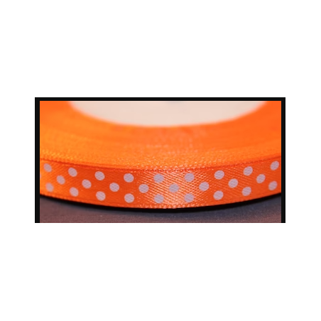 Dekoratyvinė juostelė taškuota, sp. oranžine, plotis 10 mm